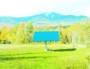 Solar PVs with a New Hampshire mountain view. 